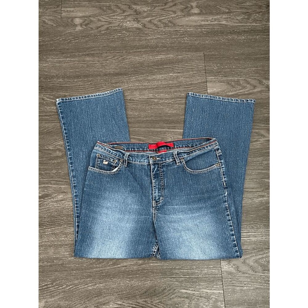 Gloria Vanderbilt Jeans Blue Bootcut Jeans Size 16P Mid Rise Denim Pockets